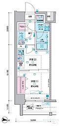 Genovia木場2 1Kの間取図画像