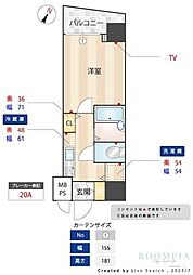 メインステージ日本橋小伝馬町 1Kの間取図画像