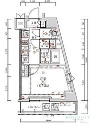 ARTESSIMOTERRE 1Kの間取図画像
