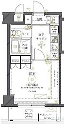 クレイシア世田谷船橋 1Kの間取図画像