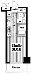 グランド・ガーラ南麻布 1Kの間取図画像