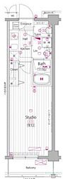 ガーラ・ヒルズ新宿 1Kの間取図画像