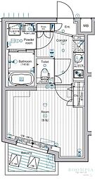 PREMIUMCUBE中野 1Kの間取図画像