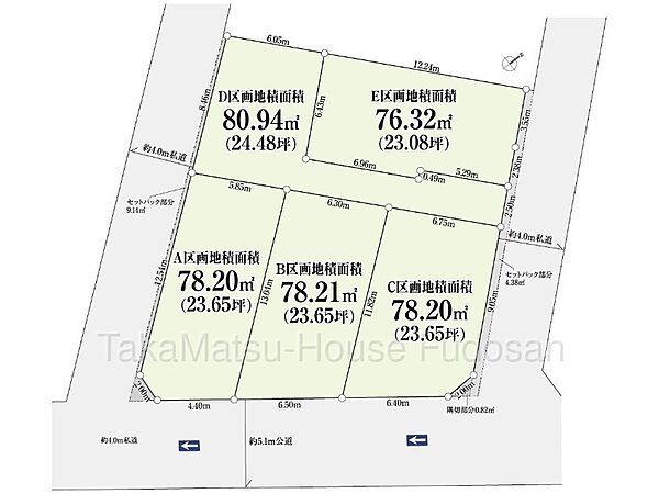土地区画図　各区画建物参考プランございます！