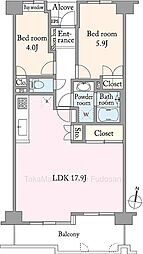 アーバンハイツ巣鴨B 2LDKの間取図画像