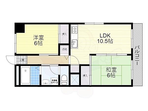 ハイツガーデニア ｜大阪府吹田市泉町５丁目(賃貸マンション2LDK・4階・51.00㎡)の写真 その2