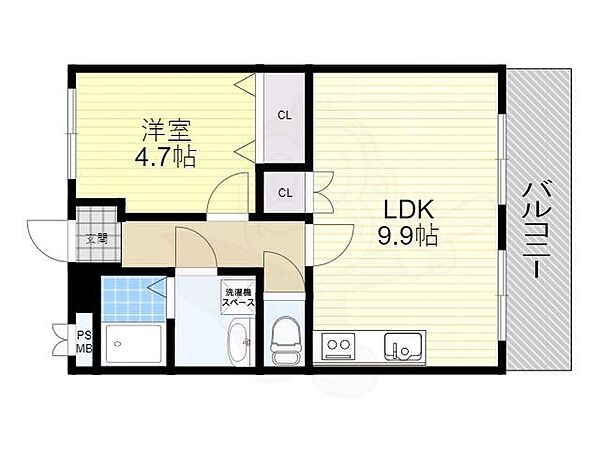 グランドール・ヴィラ ｜大阪府吹田市原町３丁目(賃貸マンション1LDK・2階・41.01㎡)の写真 その2