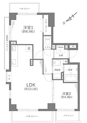 間取りを拡大表示