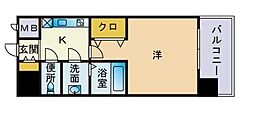 エステムプラザ博多駅南 1Kの間取図画像