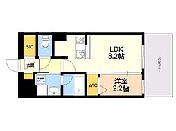 デュ・レジア博多レジデンス 1LDKの間取図画像