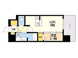 デュ・レジア博多レジデンス 1LDKの間取図画像