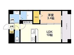 KL東比恵 1LDKの間取図画像