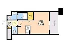 エンクレスト博多駅南GRACE ワンルームの間取図画像