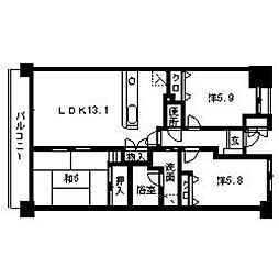 ラ・カーサ290 3LDKの間取図画像