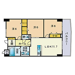 リオグランデ博多 3LDKの間取図画像