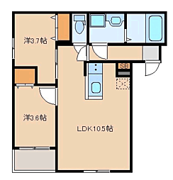 間取図画像 2LDK