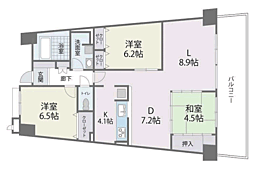 アイランドシティインフィニガーデンE棟 3LDKの間取図画像