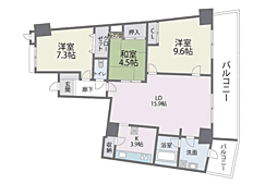アイランドシティインフィニガーデンN棟 3LDKの間取図画像