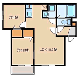 ベルデマール香椎 2LDKの間取図画像