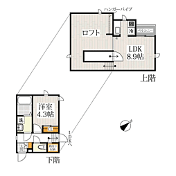 CB唐原コフレ 1LDKの間取図画像