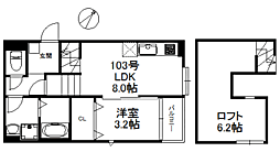クレア多の津 1LDKの間取図画像