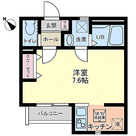 マイプレイス千早駅前 101｜福岡県福岡市東区千早１丁目(賃貸アパート1K・1階・24.28㎡)の写真 その2