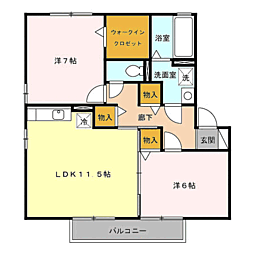 間取図画像 2LDK