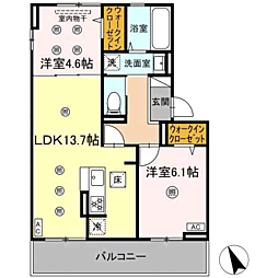 間取図画像 2LDK
