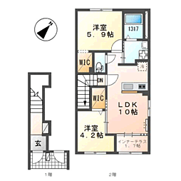 間取図画像 2LDK