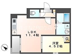 Jack uchisaiwaiI 1階1LDKの間取り