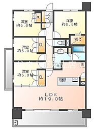 プレサンスロジェ三河安城CL 4階4LDKの間取り