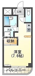サンライズ15 1階ワンルームの間取り