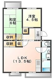 ドエル森下 3階2LDKの間取り