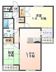 AP-V 2LDKの間取図画像