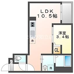Jack kamishigeharaII 1LDKの間取図画像