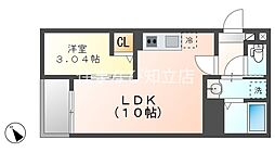 Jack hachimanIV 1LDKの間取図画像
