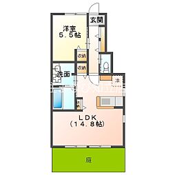 ウィルグレイス 1LDKの間取図画像