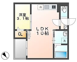 Jack hachiman I 1LDKの間取図画像