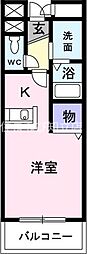 ヴィクトリー ワンルームの間取図画像