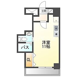 A・City三河安城北館 ワンルームの間取図画像
