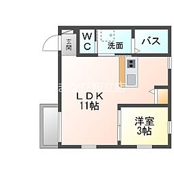 サジタリウス 1LDKの間取図画像