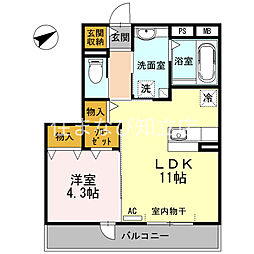 プロピスト 1LDKの間取図画像