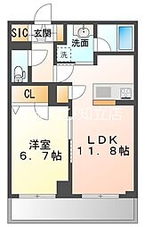 MOANAGRANDRESIDENCE 1LDKの間取図画像