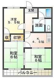 パークシティー美園C 3DKの間取図画像