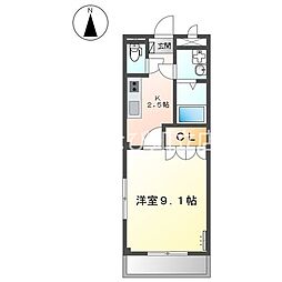 ディアハウス高浜 1Kの間取図画像