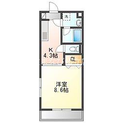 セントレアール 1DKの間取図画像