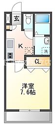 TIERRA新安城 1Kの間取図画像