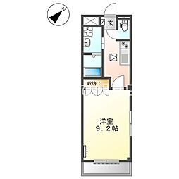 アメニティハイツ 1Kの間取図画像