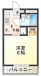 グレース21 1Kの間取図画像