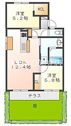 エイトファーム知立F 2LDKの間取図画像